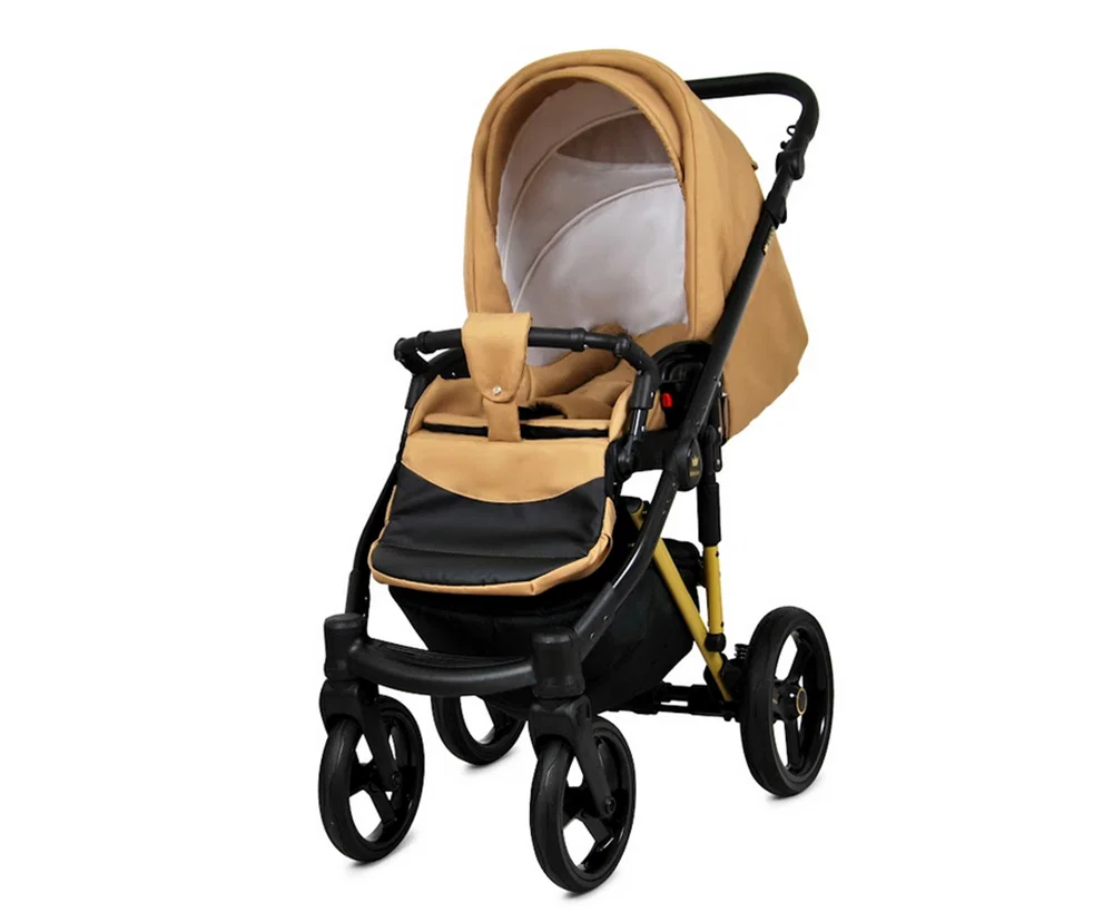 Kočárek 3v1 BabyLux UZO GOLD SAND PEARL