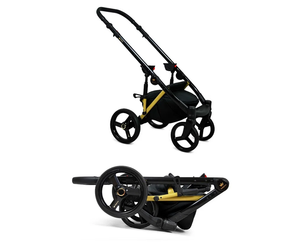 Kočárek 3v1 BabyLux UZO GOLD SAILOR BLUE
