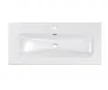 Zápustné keramické umyvadlo FLY WHITE GLOSS 100 cm, bílá-lesklá