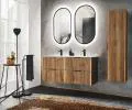 Koupelnová vysoká skřínka XILO BLACK WOTAN 140 cm