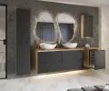 Koupelnová horní skříňka OCEAN BLACK 75 cm