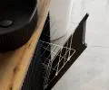 Koupelnová skříňka NOVA BLACK 40 cm s košem na prádlo
