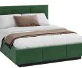 Čalouněná postel AVEIRO 90x200 s kovovým zdvižným roštem ZELENÁ