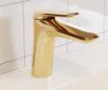 Nízká koupelnová baterie NIAGARA na desku ZLATÁ