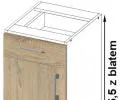 Kuchyňská skříňka LIMA šířka 40cm se zásuvkou Dub Sonoma / Bílá