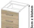 Kuchyňská skříňka LIMA šířka 40cm se zásuvkami Dub Sonoma / Bílá