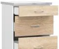 Kuchyňská skříňka LIMA šířka 60cm se zásuvkami Dub Sonoma / Bílá