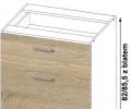Kuchyňská skříňka LIMA šířka 60cm se zásuvkami Dub Sonoma / Bílá