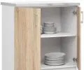 Kuchyňská skříňka LIMA Dub Sonoma šířka 80cm s pracovní deskou v bílé barvě