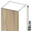 Závěsná kuchyňská skříňka LIMA široká 30cm a vysoká 58cm DubSonoma / Bílá
