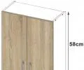 Závěsná kuchyňská skříňka LIMA se šířkou 60cm a výškou 58cm Dub Sonoma / Bílá
