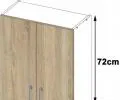 Kuchyňská skříňka LIMA šířka 60cm výška 72cm Dub Sonoma / Bílá