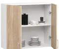 Kuchyňská skříňka LIMA šířka 80cm výška 72cm Dub Sonoma / Bílá