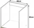 Skříňka na vestavnou troubu LIMA široká 60cm a vysoká 82cm DubSonoma / Bílá