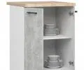 Kuchyňská skřínka OLIVIA – 60 cm | Bílá / Beton / Dub Sonoma