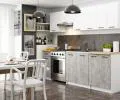 Kuchyňská skřínka OLIVIA – 60 cm | Bílá / Beton / Dub Sonoma