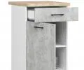 Kuchyňská skříňka OLIVIA, 1 zásuvka – 50 cm | Bílá / Beton / Dub Sonoma