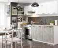 Kuchyňská skříňka OLIVIA, 1 zásuvka – 50 cm | Bílá / Beton / Dub Sonoma