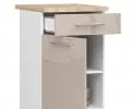 Kuchyňská skříňka OLIVIA, 1 zásuvka – 50 cm | Bílá / Cappuccino / Dub Sonoma