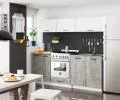 Kuchyňská skříňka pod troubu OLIVIA - 60cm | Bílá / Beton