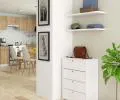 Botník se 4 přihrádkami 60cm - bílá
