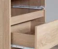 Šatní skříň s otočnými dveřmi a nástavcem 90cm sonoma