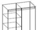 Šatní skříň s otočnými dveřmi 90cm sonoma / bílá