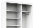 Šatní skříň s posuvnými dveřmi a zrcadlem 150cm bílá