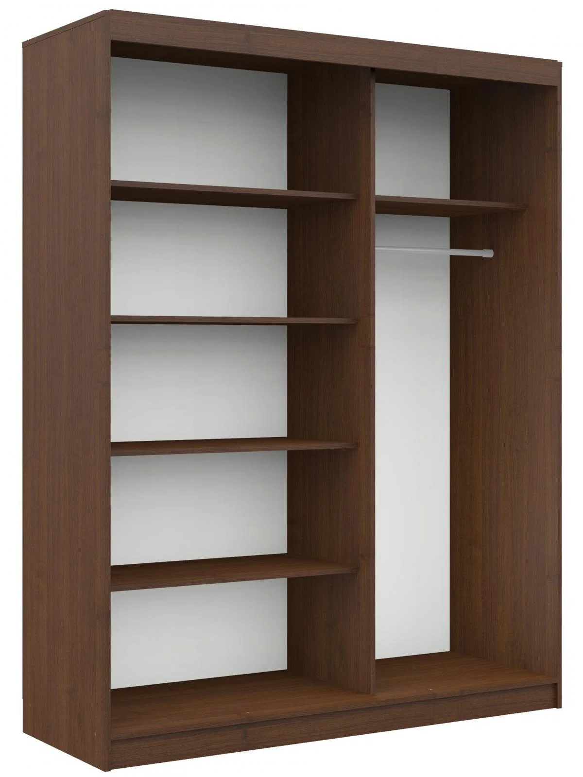 Šatní skříň s posuvnými dveřmi a zrcadlem 150cm wenge