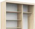 Šatní skříň s posuvnými dveřmi a zrcadlem 150cm dub sonoma / wenge