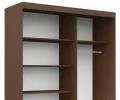 Šatní skříň s posuvnými dveřmi a zrcadlem 150cm wenge / sonoma
