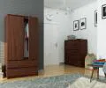 Šatní skříň s otočnými dveřmi 90 cm wenge