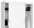 Šatní skříň s posuvnými dveřmi 150 cm MONO bílá