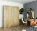 Šatní skřín s posuvnými dveřmi 150 cm MONO dub sonoma