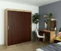 Šatní skříň s posuvnými dveřmi 150 cm MONO dub sonoma / wenge