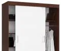 Šatní skříň s posuvnými dveřmi 150 cm MONO wenge / bílá