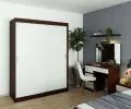 Šatní skříň s posuvnými dveřmi 150 cm MONO wenge / bílá