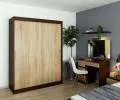 Šatní skříň s posuvnými dveřmi 150 cm MONO wenge / sonoma