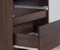 Šatní skříň s otočnými dveřmi a nástavcem 90 cm wenge