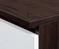 Šatní skříň s otočnými dveřmi a zrcadlem 90 cm wenge / bílá