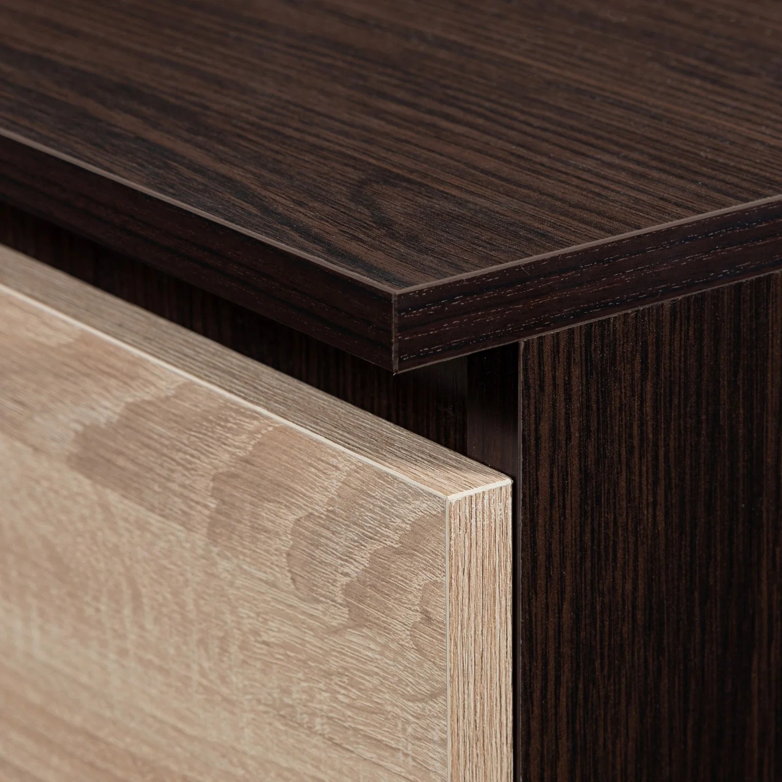 Šatní skříň s otočnými dveřmi a zrcadlem 90 cm wenge / sonoma