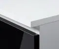 Šatní skříň s otočnými dveřmi 90cm černá lesklá