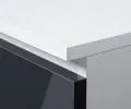 Šatní skříň s otočnými dveřmi 90cm šedá lesklá