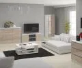 Šatní skříň s otočnými dveřmi 60cm STAR bílá / cappuccino lesklá