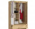 Šatní skříň s otočnými dveřmi a zrcadlem 90cm dub artisan