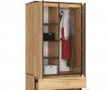 Šatní skřín s otočnými dveřmi 90cm dub craft