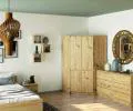 Rohová šatní skříň S100 4D dub artisan