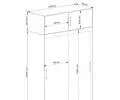 Šatní skříň s posuvnými dveřmi a nástavcem 150cm MONO dub sonoma