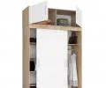 Šatní skříň s posuvnými dveřmi a nástavcem150cm MONO dub sonoma / bílá