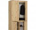 Šatní skříň s otočnými dveřmi 90cm 4D dub artisan